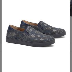 Navy star Lillian suede slip on sneaker